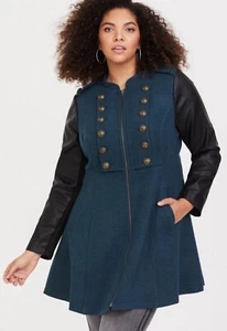 Torrid Wool Military Jacket Coat Size 4 - Picture 1 of 6
