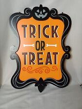 Hyde and Eek! Halloween Wall Sign "Trick or Treat" Brand New