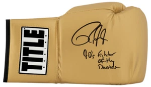 Roy Jones Jr. Título Firmado Guante de Boxeo de Oro con Luchador de la Década - (SS Certificado de Autenticidad) - Imagen 1 de 1