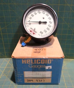 Helicoid 4-1/2” Compound Pressure Gauge (30-600 PSI) Bottom Connection - Picture 1 of 8
