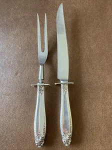 International Silver Prelude Small Steak 2-piece Carving Set 10 1/4” & 8 3/4” - Picture 1 of 13