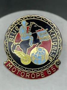 Blue Knights Police Motorcycle Club Hat Lapel Pin Motorope 1985 - Picture 1 of 2