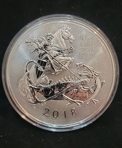 💥2018 ROYAL MINT 10OZ ST GEORGE AND THE DRAGON SILVER COIN😱💥 - Picture 1 of 4