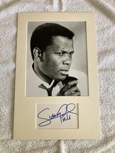 Sidney Poitier American Actor Hollywood Icon Signed Mounted Display Autographed - Picture 1 of 2