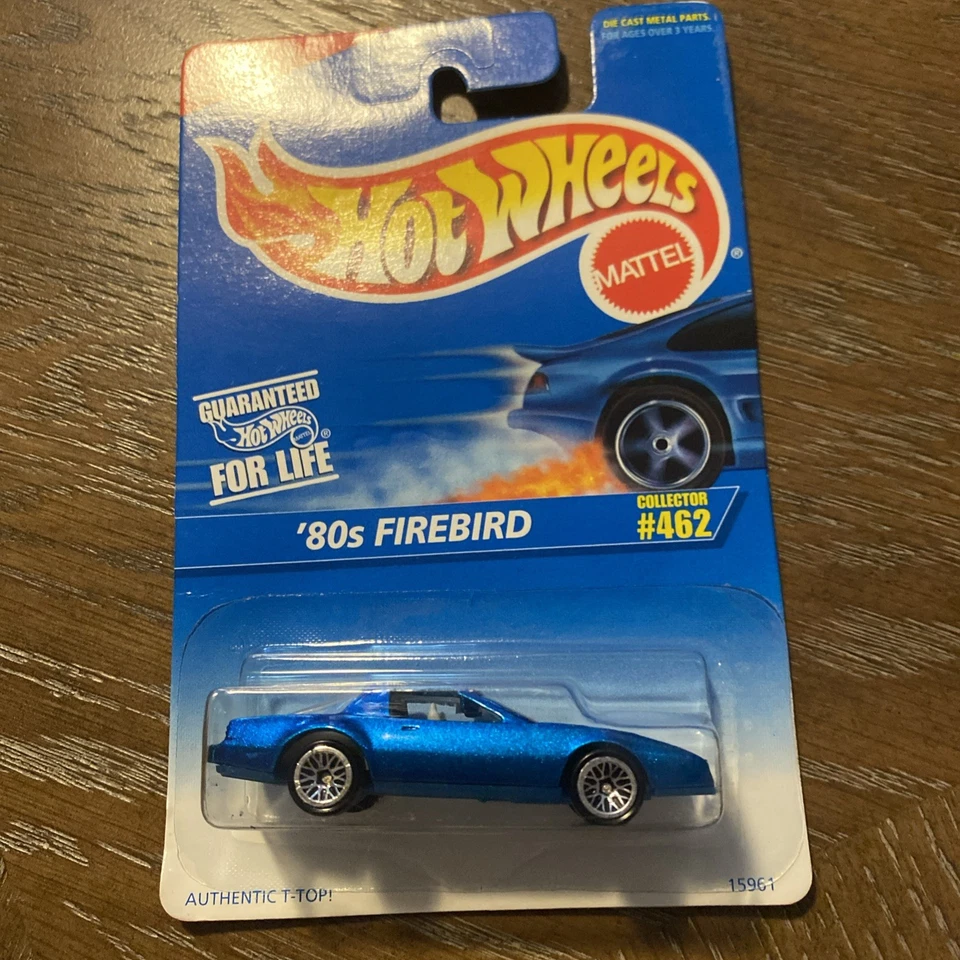 1996 Vintage Hot Wheels Collector #462 '80s Firebird Blue W/lace Whls B54