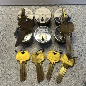 Sargent OEM Einsteckzylinder Menge 6 26D Oberfläche, LA Nut alle 0 gebissen 12 Schlüssel - Bild 1 von 4