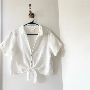 New • Kirious Los Angeles White Muslin Blouse - Fits like Medium - Picture 1 of 8