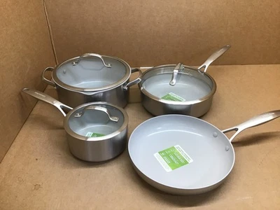 GreenPan Venice Pro Tri-Ply Stainless Steel, Ceramic Nonstick 7 pc Set - Image 1 of 4
