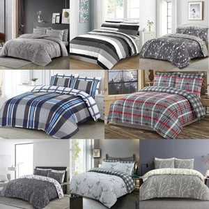 LUXURY BEDDING SET PRINTED DUVET COVER 100% COTTON 200TC DOUBLE SUPER KING SIZES - Picture 1 of 25