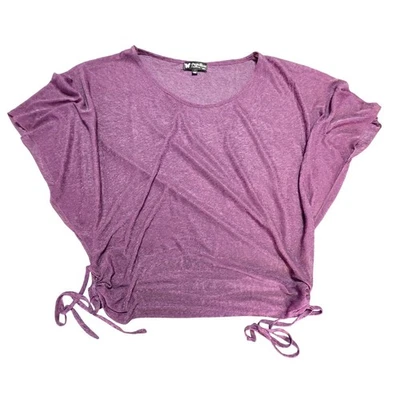 Papillon Purple Dolman Sleeve Drawstring Tunic  Top Women's Size M Y2K Fairycore - image 1 of 4