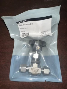 FITOK 1/4 Needle Valve NGHSS-FL4-7-Y SWAGELOK REF SS-1RS4 *NEW* - Picture 1 of 2