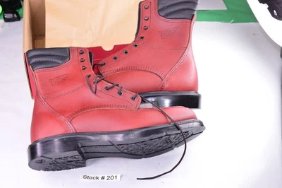 Bota de trabajo Red Wing USA Classic 402 para hombre talla 11,5 D punta lisa sin usar, punta roja Foto 1 de 4