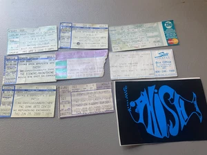 Phish Used Concert Ticket Stub Lot of 7 Tickets 1 sticker - Picture 1 of 1