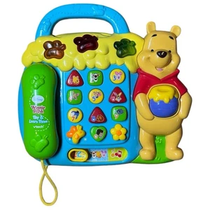 Vintage 2008 VTech Winnie The Pooh Play & Learn Phone Learning Toddler Toy Works - Picture 1 of 3