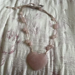 Lola Rose Quartz Heart Necklace - Picture 1 of 3