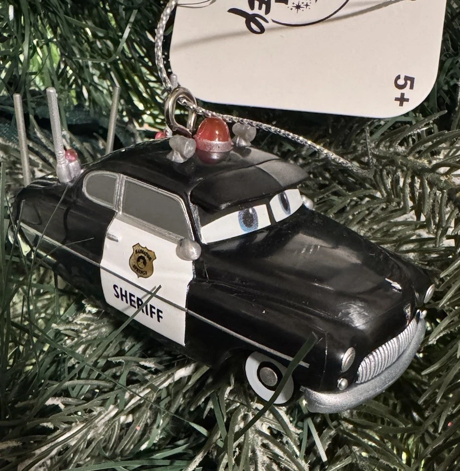 2025 Disney Parks Cars Sheriff Mercury Police Cruiser Christmas Ornament, New - Image 1 of 1