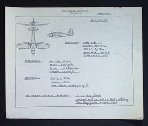 Original WWII Vought-Sikorsky Chesapeake Recognition Drawing – US Dive-Bomber - Picture 1 of 4