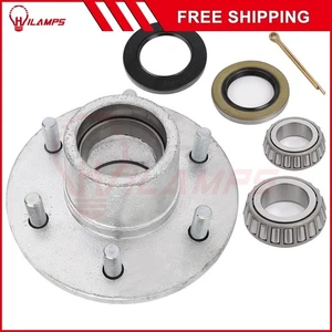 Fits 5200Lbs axle 15123 x 25580 Bearings with trailer Galvanized hub 6 on 5.5" - Bild 1 von 8