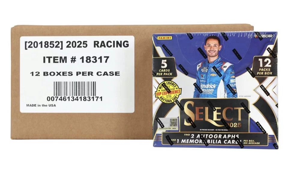 Estuche de 12 cajas Panini Select Racing Hobby 2025 sellado de fábrica - ¡36 éxitos!! Foto 1 de 1