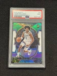 2022 PANINI SELECT GREEN/WHITE/PURPLE #90 JALEN WILLIAMS ROOKIE RC PSA 9 - Picture 1 of 2