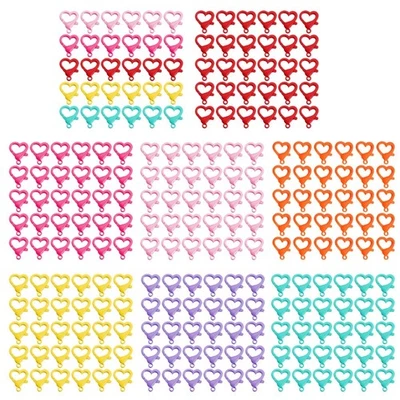 Plastic Love Lobster Clasps Snap Hooks for Jewelry Necklaces Bracelet Making - Image 1 of 4
