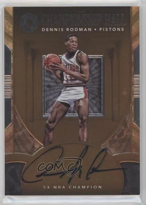2017-18 Opulence Championship Hall Signatures Silver /25 Dennis Rodman Auto HOF - Image 1 of 2