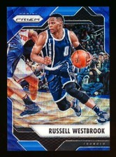 2016-17 PANINI PRIZM #251 RUSSELL WESTBROOK BLUE WAVE REFRACTOR HOLO SP #28/99!