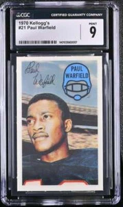 1970 KELLOGG'S #21 PAUL WARFIELD 9 MINT DOLPHINS 864 - Picture 1 of 2