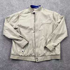 Rossignol Men's Full Zip Lightweight Bomber Jacket Size XL Beige Standing Collar - Picture 1 of 9