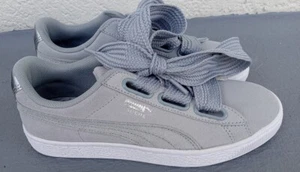 Puma NEW IN BOX Suede Basket Heart Metallic Safari 364083 Sz 7 With 3 Prs LACES - Picture 1 of 13