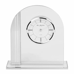 RELOJ DE REPISA ARQUEADO CROMO METAL CUARZO INDEPENDIENTE CONTEMPORÁNEO MODERNO - Imagen 1 de 2
