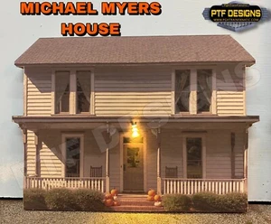 O Scale HALLOWEEN MICHAEL MYERS HOUSE BUILDING FLAT W/LED -  MTH LIONEL - Picture 1 of 4