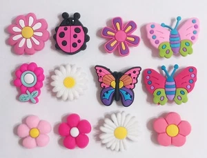 12 Pcs. FLOWER shoe Charms For Crocs - Picture 1 of 1