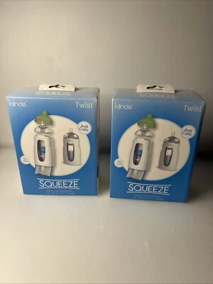 Kinde Twist Squeeze Natural Baby Breast Milk Feeding Bottle &Nipples Lot Of 2 - Image 1 of 4