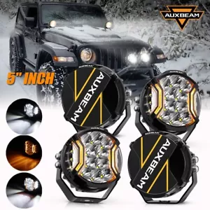 AUXBEAM 4pcs 5"Inch LED Side Shooter Hyper Spot Pods For 2023 Can-Am Maverick R - Picture 1 of 12