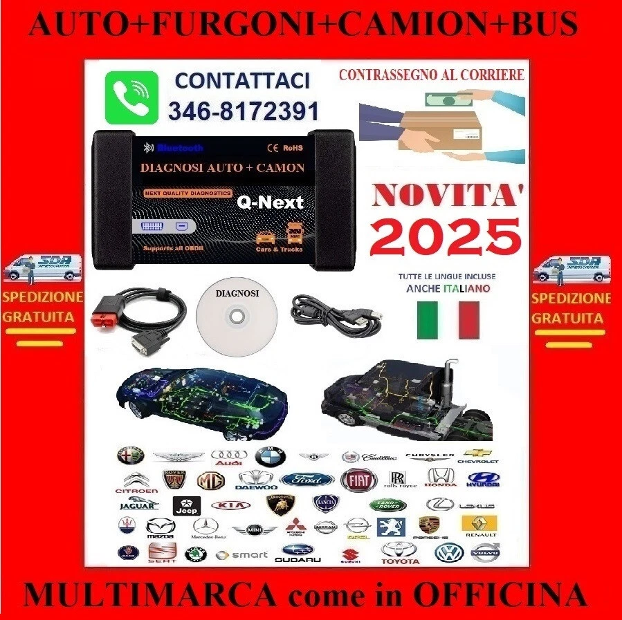 ⭐⭐⭐ DIAGNOSI AUTO MULTIMARCA PROFESSIONALE UNIVERSALE OFFICINA RESET TAGLIANDO  - Immagine 1 di 4