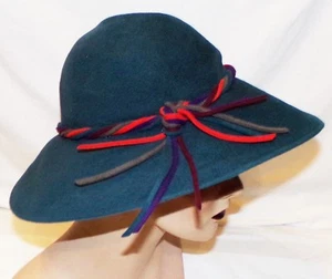 Hunter Green Floppy Hat Frank Olive Tally Ho Vtg 21" S Small - Picture 1 of 8