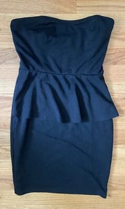 Guess Peplum Black Dress XS - Picture 1 of 5