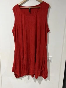 Taking Shape TS Size L Red sleeveless uneven hem tank Top - Picture 1 of 11