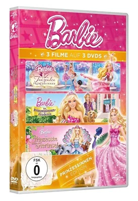 Barbie Prinzessinnen Edition [3 DVD's/Neu/OVP] Tierinsel/Akademie/12 tanzenden - Bild 1 von 4