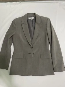 Tahary Arthur S Levine Damen Blazer Größe 6 Gestreift Grau De Segunda Mano - Bild 1 von 7