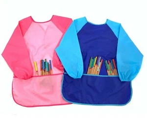 Teen Girl Boy Children Plain simple Bib school Apron Art Paint Smock Shirt 7-13y - Picture 1 of 14