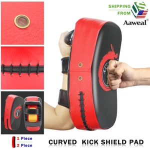 2pcs Kick Boxing Strike Curved Thai Focus Pads MMA Muay Punch Shield Arm pads - Picture 1 of 12