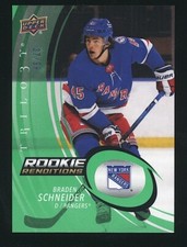2022-23 Triolgy BRADEN SCHNEIDER Green Rookie Renditions /99 #RR-5 Rangers