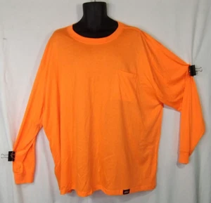 Dickies Outdoor Work Shirt Men's 4XL Orange Long Sleeve Pocket Front - Picture 1 of 7
