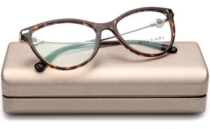 NEW BVLGARI 4162 504 Havana EYEGLASSES GLASSES 54-17-140 B41mm Italy - Picture 1 of 12