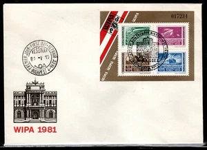 HUNGARY-1981. FDC Souv.Sheet - WIPA,Phil.Exhib. MNH!! Mi.Bl.150. - Picture 1 of 1