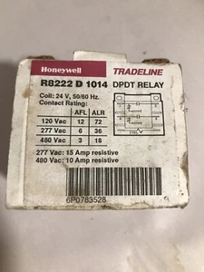 Honeywell Tradeline R8222 D 1014 DPDT Switching Relay. New Old Stock. C - Picture 1 of 8
