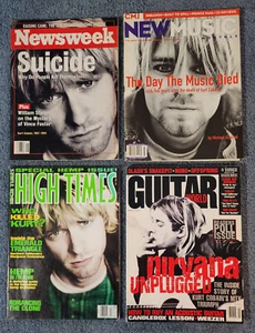 Kurt Cobain Magazine Lot of 4 High Times, Guitar World, Newsweek, New Music - Picture 1 of 2