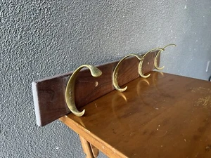 Frem Rojle Rack gancio ottone Danimarca danese cappotto cappello stand metà secolo epoca Dansk - Foto 1 di 5